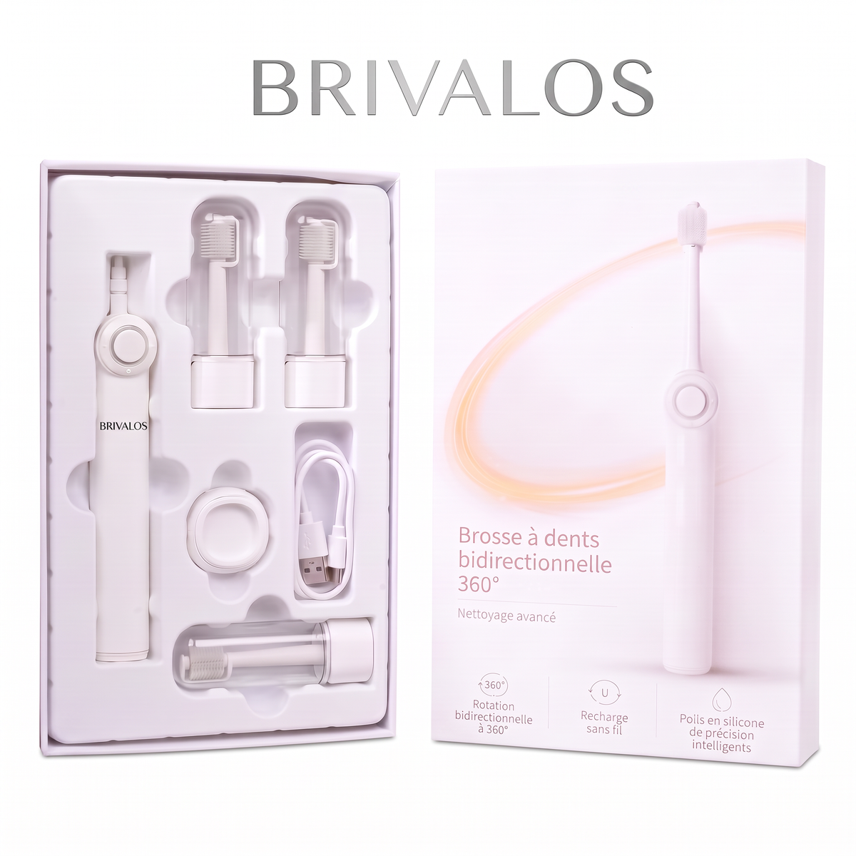 Kit de brosse à dents BRIVALOS – Blanc